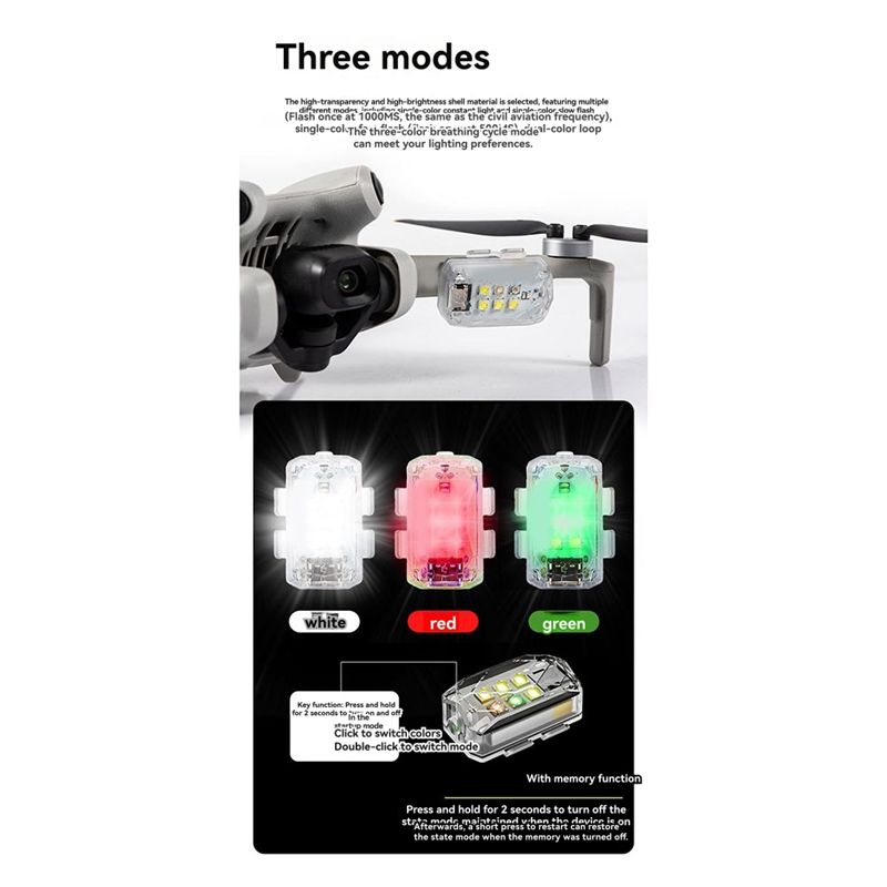 ABZZ – LED-nachtlamp voor DJI- - Drone Strobe Light recensie en prijs